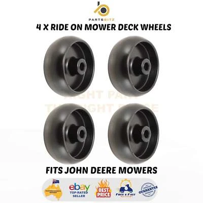 $69.89 • Buy 4 X Ride On Mower Deck Wheels Fits Selected John Deere Mowers GX10168