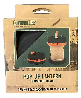 Outdoor Life POP UP Mini LANTERN PUCK FLASHLIGHT LED Camping Backpacking Hiking • $8.49