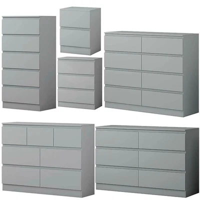 £143.99 • Buy Chest Of Drawers Modern New Design Matt Grey Finish Bedroom Furniture Storage