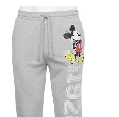 DISNEY Mickey Mouse Joggers Pants Mens SIZE XX-LARGE XXL 2XL Gray Sweatpants NWT • $29.95
