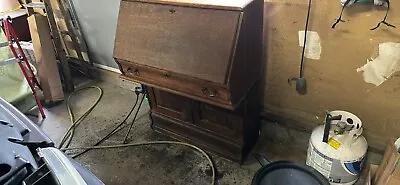 Globe Wernicke Oak Antique Barrister Bookcase With D-18 Secretary Desk Section • $1800