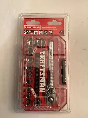 Craftsman CMMT12009 1/4-in Drive 6 Point SAE Mechanics Tool Set SAE- 24 Pc. • $25.99