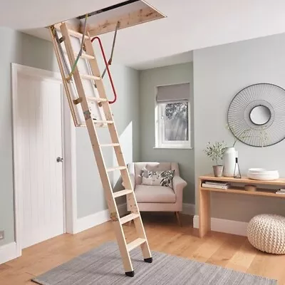 £129.99 • Buy Youngman Eco S Line Loft Ladder - Timber  Wooden Folding Loft Ladder !!