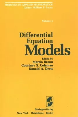 Differential Equation Models Paperback By Braun Martin (EDT); Coleman Cour... • $60.83