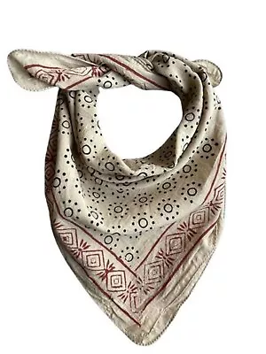 Modern Printed Hanky Multi Color Handkerchief Organic Cotton Bandana Scarf • $12.11