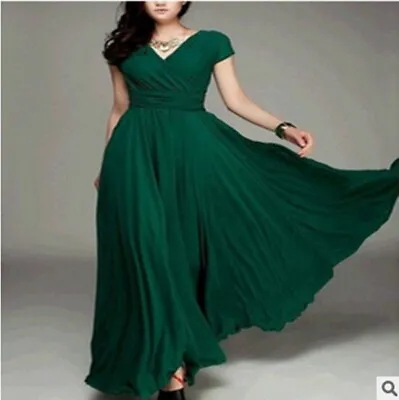 £19.39 • Buy Bridesmaid Maxi Dress Prom Cocktail Long Gown Women Evening Formal Party Wedding