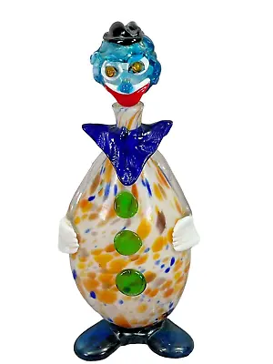 Vtg Murano Art Glass Brutalist Hand Blown Mcm Clown Decanter Large 15'' Bottle • $100