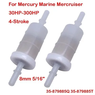 2Pcs Fuel Filter 35-879885Q For Mercury Outboard Motor 30HP-300HP 8mm 5/16  • $15.99