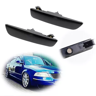 LH+RH Smoked Side Marker Lamp Covers For 2001-2005 VW Passat B5.5  Front / Rear  • $16.99