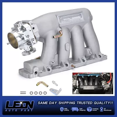 Silver Throttle Body + Intake Manifold For 04-08 Acura TSX 06-11 Civic Si K20Z3 • $198