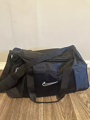 Vintage 90s Nike White Tag Gym Bag Duffle Bag Weekend Travel Bag Swoosh Zipper • $19.95