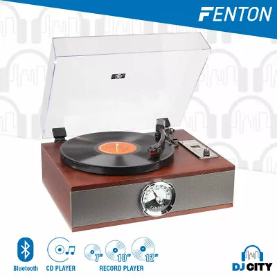 $249 • Buy Vinyl Record Player Turntable Bluetooth CD Radio Vintage Speaker USB FentonRP180