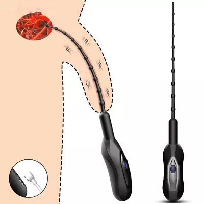 Male Penis Plug Dilator Enhancing Urethral Plug Sound Prostate Massages 10 Speed • $16.99