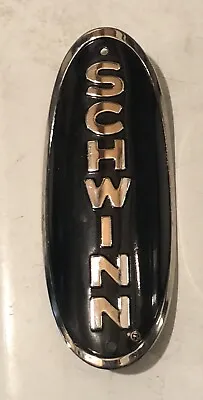 Vintage Schwinn Bike HEAD BADGE Phantom B6 Hornet Tank Bicycle NAMEPLATE Black • $50