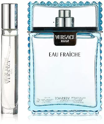 Versace Man Eau Fraiche By Versace For Men - 3 Pc Gift Set 3.4oz EDT Spray 10ml • $56.62