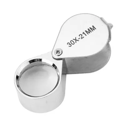 Pocket Magnifier Glass 3X5X 6X 10X 30X 60X 90X Jeweller LED Magnifying Eye Loupe • £3.48