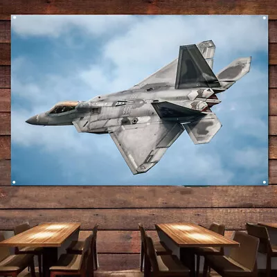 F-22 Raptor Fighter Poster Wall Art Banner Flag Air Force Aviation Art Pictures • $27.20