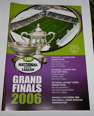 £0.99 • Buy Hull K R V Widnes Grand Finals X 3 8th October 2006 @ Halliwell Jones Warrington