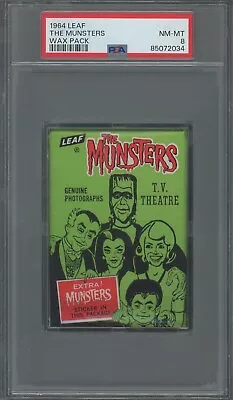 1964 Leaf The Munsters Wax Pack PSA 8 • $740