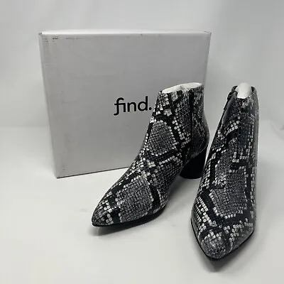 Women's Find Ankle Boots Black And White Avacado Size US 10.5 EU Size 41 • $30