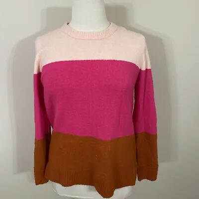 J Crew Colorblock Crewneck Sweater Size L • $12.50