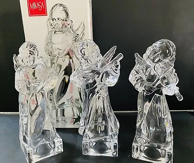 Lot 3 Mikasa Herald Collection Angelic Angel Lute Harp Violin Germany Crystal • $75