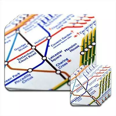 Close Up Tube Map Leicester Square London Coaster & Placemat Set • £19.99