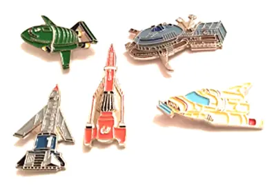 £7.99 • Buy Thunderbirds Are Go! Set Of 5 Metal Enamel Pin Badges 