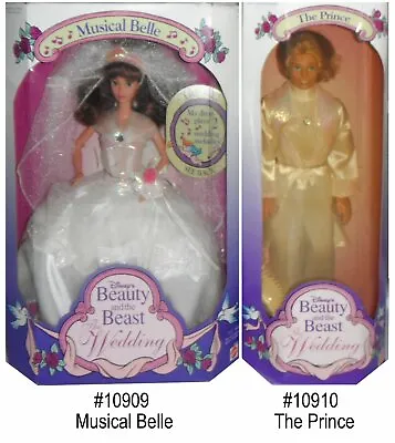 Barbie 1993 Vintage Disney's Beauty & The Beast Wedding Dolls • $34.95