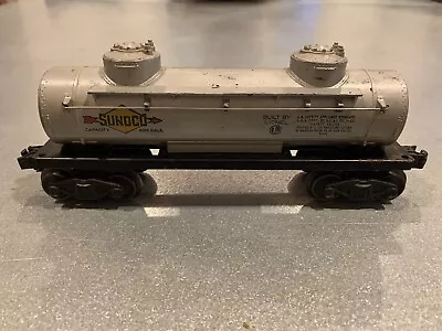 Lionel O Gauge Sunoco Gas And Oil Tanker Train Car #6465 0/27 • $13.87