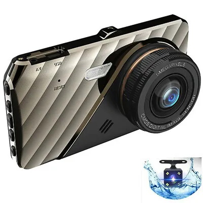 4'' Dual Lens Car DVR Dash Cam Front & Rear Camera Video Recorder G-sensor 170° • £44.27