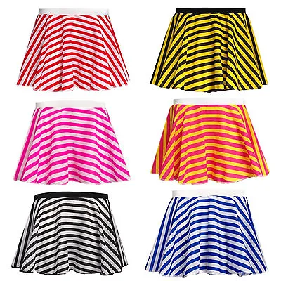 Ladies Stripe Skirt MUNCHKIN Candy Stripe DANCE Pantomime COSTUME Rock And Roll • $13.66