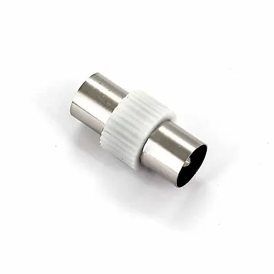 TV Coaxial Cable Coupler RF Male To Male Plug Connector Gender Changer Pin • £2.19