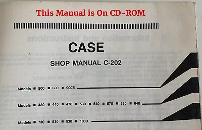 JI Case 730 830 930 1030 Series 500 600 900B I & T Shop Service Manual On CD • $14.99