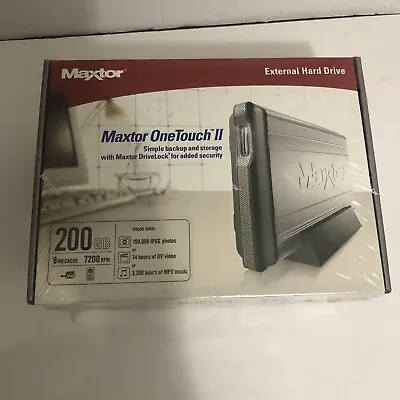 Maxtor 200 GB Personal Storage External Hard Drive 3100  7200 Rpm Brand New • $59.99