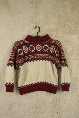 Dale Of Norway Beige Fair Isle Wool Sweater S • £72.89