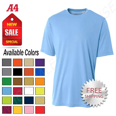 NEW A4 Men's Dri-Fit Workout Running Cooling Performance T-Shirt M-N3142 • $12.98
