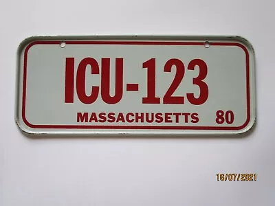 80s VINTAGE MASSACHUSETTS  POST CEREAL BICYCLE LICENSE PLATE!  • $6
