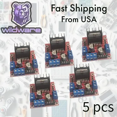 5-Pack DC Stepper Motor Driver Module L298N Dual H Bridge Control Board 5V NEW • $16.94