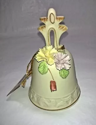 Arnart Antique Ivory Bisque Porcelain Mission Bell With Hang Tag • $16.99
