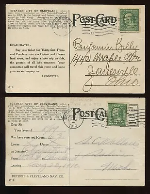 343 Schermack Control Perf 19 Detroit & Cleveland Steam Navigation Co Post Cards • $1499.99