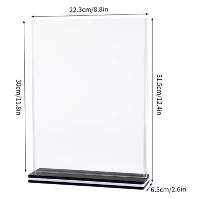 Hotyin Sign Holder - A4 X 4 Acrylic Poster Menu Holder -T-Shape Double Sided  • £3