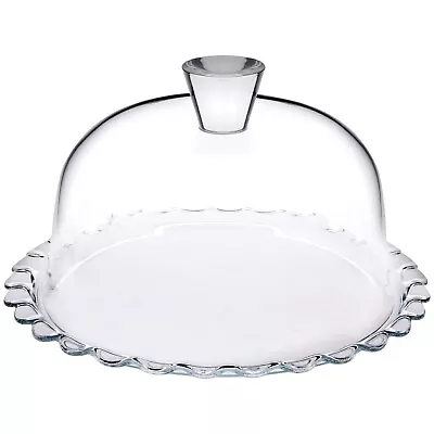 Large Cake Stand With Dome Cover Cake Plate Server Dessert Serving Fruit Platter • £21.99