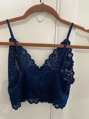 $46 • Buy ARNHEM  Navy Lace Bustier Crop Top 12