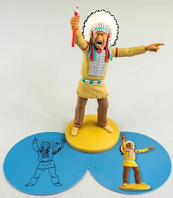 Figurine Moulinsart 42249 Indian Chief: America 12cm Resin Officielle Figure 41 • $111.97