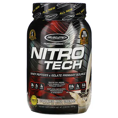 $33.26 • Buy Muscletech Nitro-Tech, Whey Isolate + Lean Muscle Builder, Protein Powders