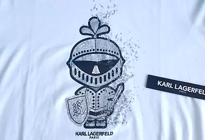 Karl Lagerfeld Paris Knight T-Shirt Mens Size XXL White NWT • $34.99