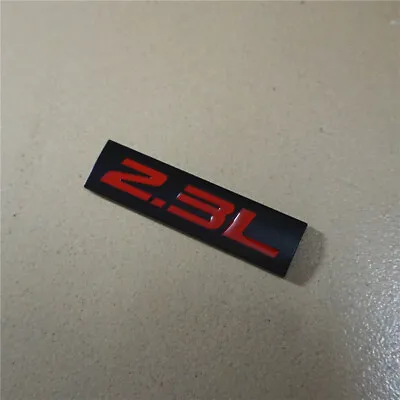 1x Red 2.3L Black Metal Badge Emblem Decal Sticker Performance Engine Car Sports • $8.98