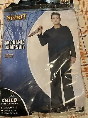 Spirit Halloween Costume Mechanic Jumpsuit+Michael Myers Mask Included Child  XL • $36