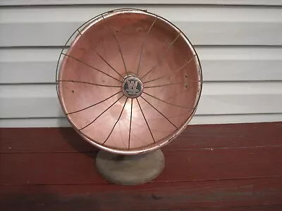 Antique 1925 Westinghouse Cozy Glow Copper Electric Heater WORKS MISSING CORD • $99.99